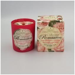 Candela Romantica alla Rosa Medicea e Peonia 160 gr.